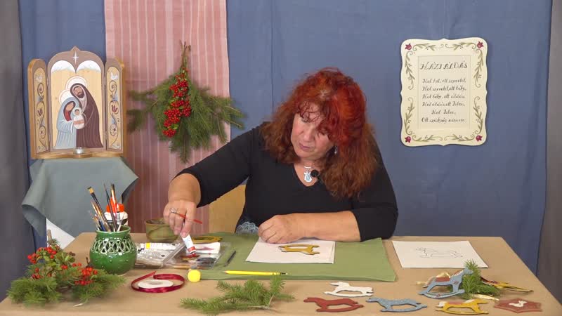 Papír, karton - Festett karácsonyfadísz